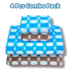 house beauty microfiber towel gift set (pack of 4) | 2 bath + 2 hand towels | quick dry, super soft & lightweight | unisex gift set