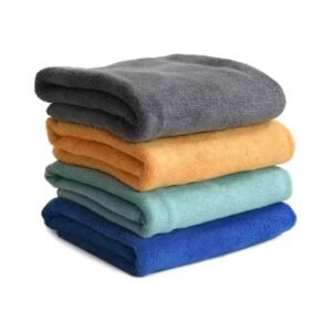 premium microfiber velvet towels (pack of 4) | 14"×21" | ultra soft, quick dry & lightweight | daily use & travel friendly set