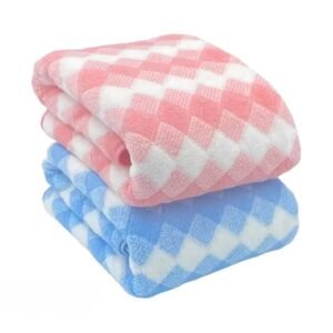 multicolor 450 gsm microfiber bath towels (pack of 2) | ultra soft, super absorbent & quick dry | unisex face & bath towel combo