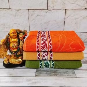 premium bath & beach towels – pack of 3 (soft cotton feel, 30x60 inch)