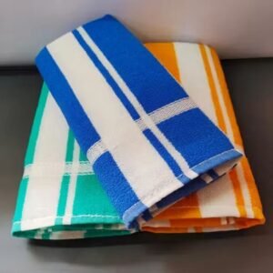 solapur special premium bath & beach towels – pack of 2 (orange & green, 30 × 60 inches)