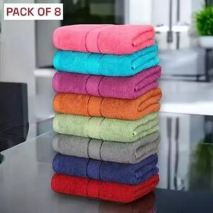 premium cotton hand towels – pack of 8 | soft, absorbent & quick dry (12 × 18 inch)